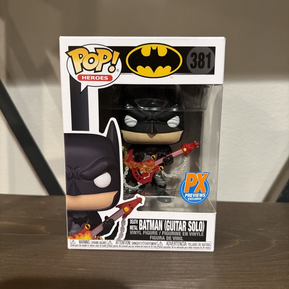 Funko POP #381 DC Death Metal Batman Guitar Solo PX Exclusive Figure Brand New